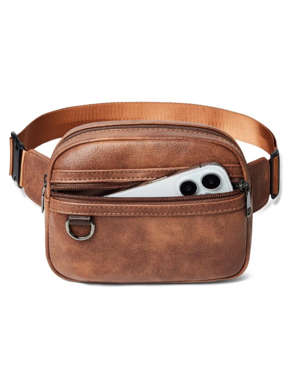 Vegan Leather Fanny Pack Waist Bag Crossbody Adjustable Strap Travel Purse